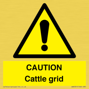 CAUTION Cattle grid